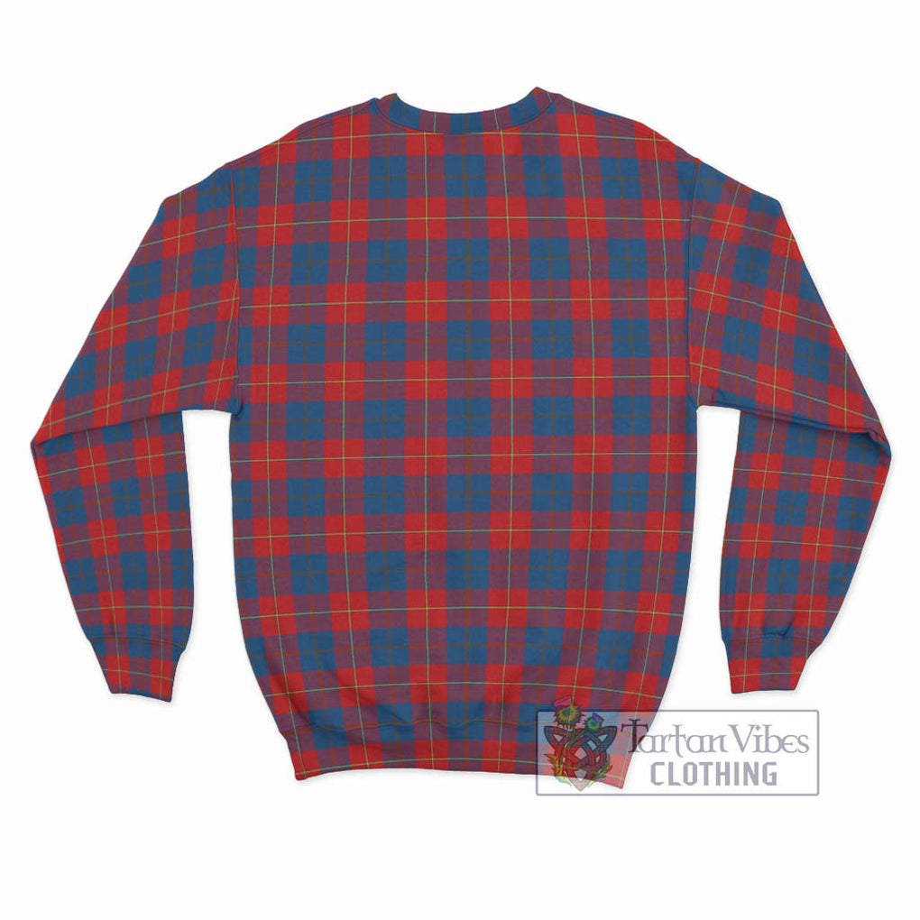 Galloway Red Tartan Sweatshirt with Family Crest DNA In Me Style - Tartanvibesclothing Shop