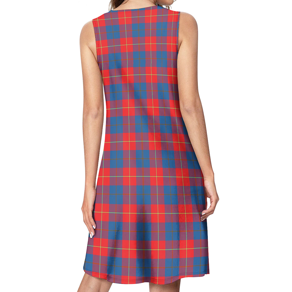 Galloway Red Tartan Womens Casual Dresses - Tartanvibesclothing