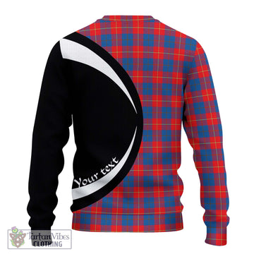 Galloway Red Tartan Ugly Sweater with Family Crest Circle Style