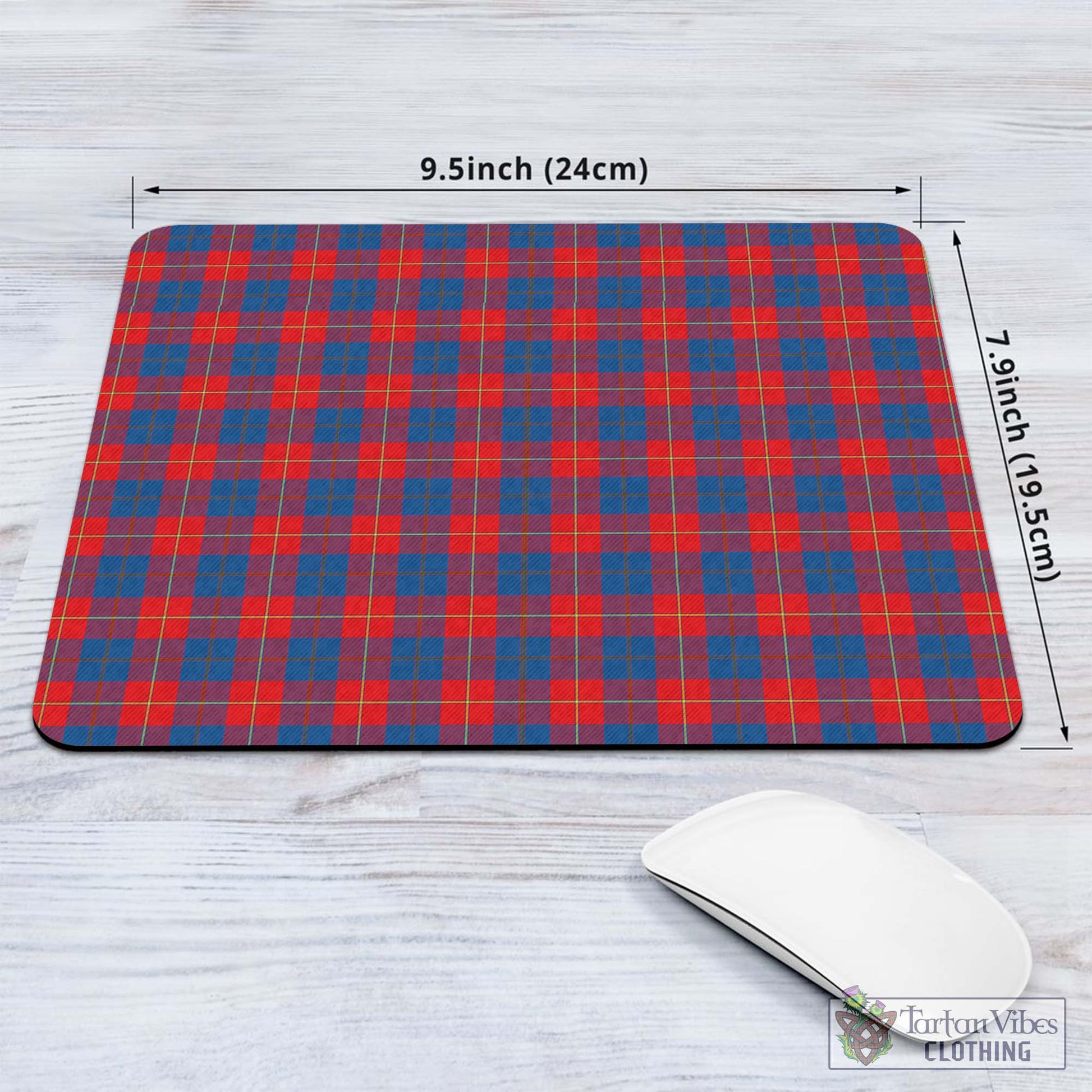 Tartan Vibes Clothing Galloway Red Tartan Mouse Pad