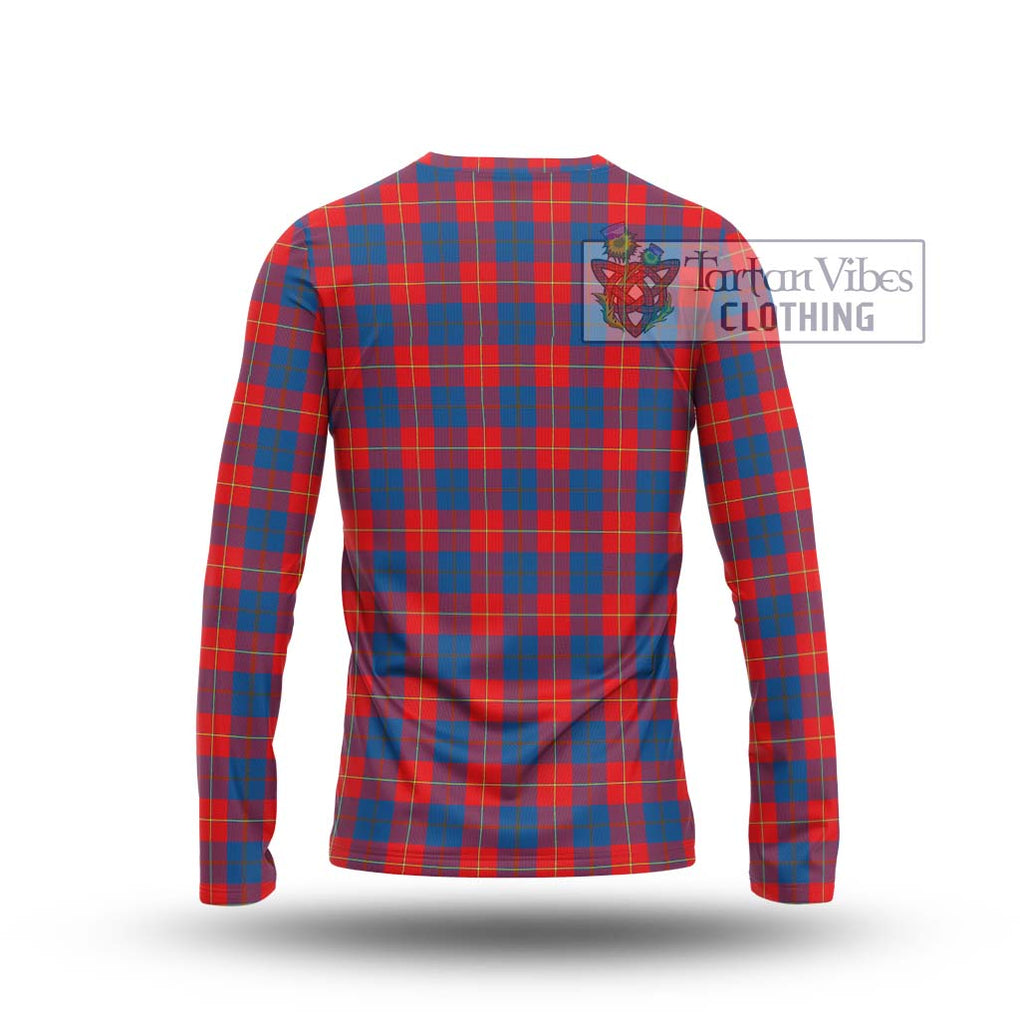 Galloway Red Tartan Long Sleeve T-Shirt with Family Crest DNA In Me Style - Tartanvibesclothing Shop