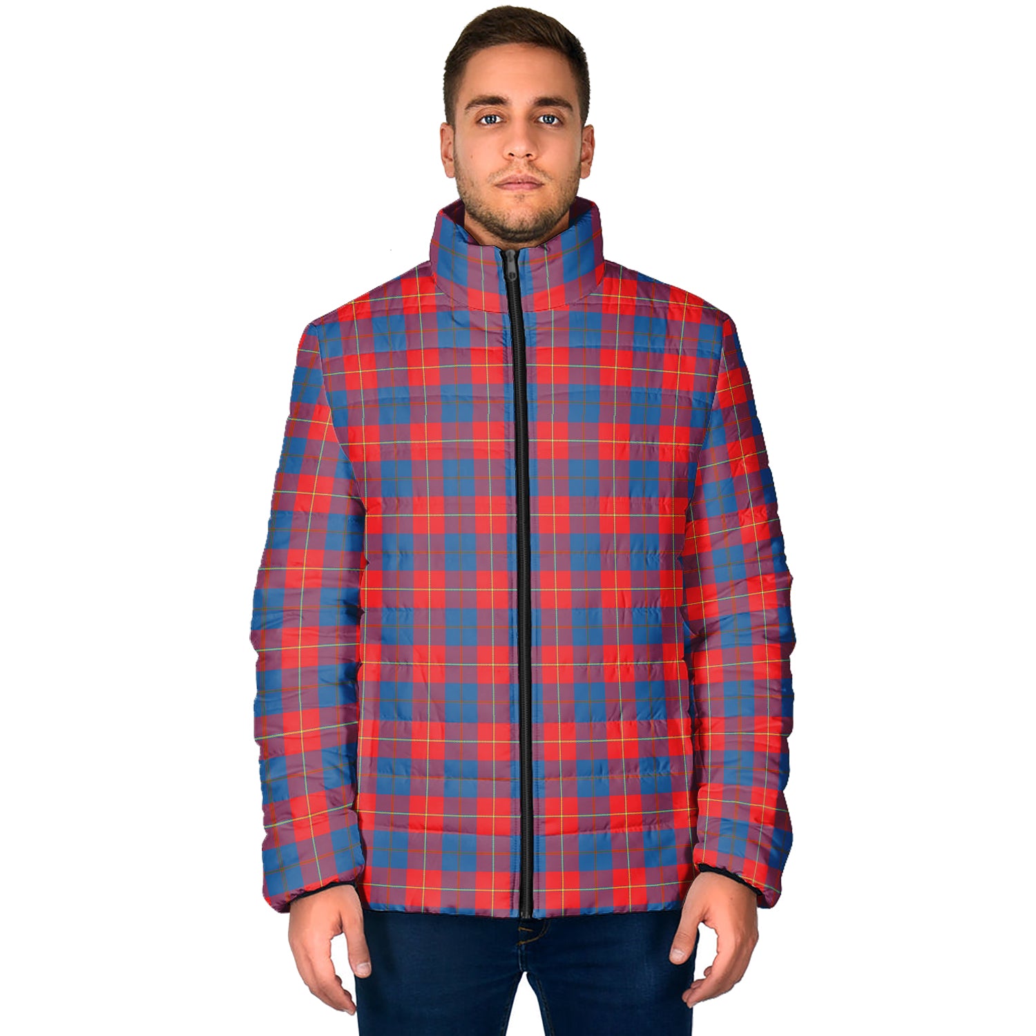 Galloway Red Tartan Padded Jacket - Tartanvibesclothing