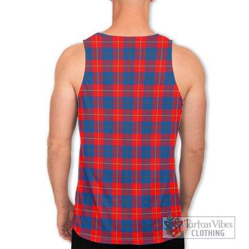 Galloway Red Tartan Men's Tank Top with Family Crest DNA In Me Style