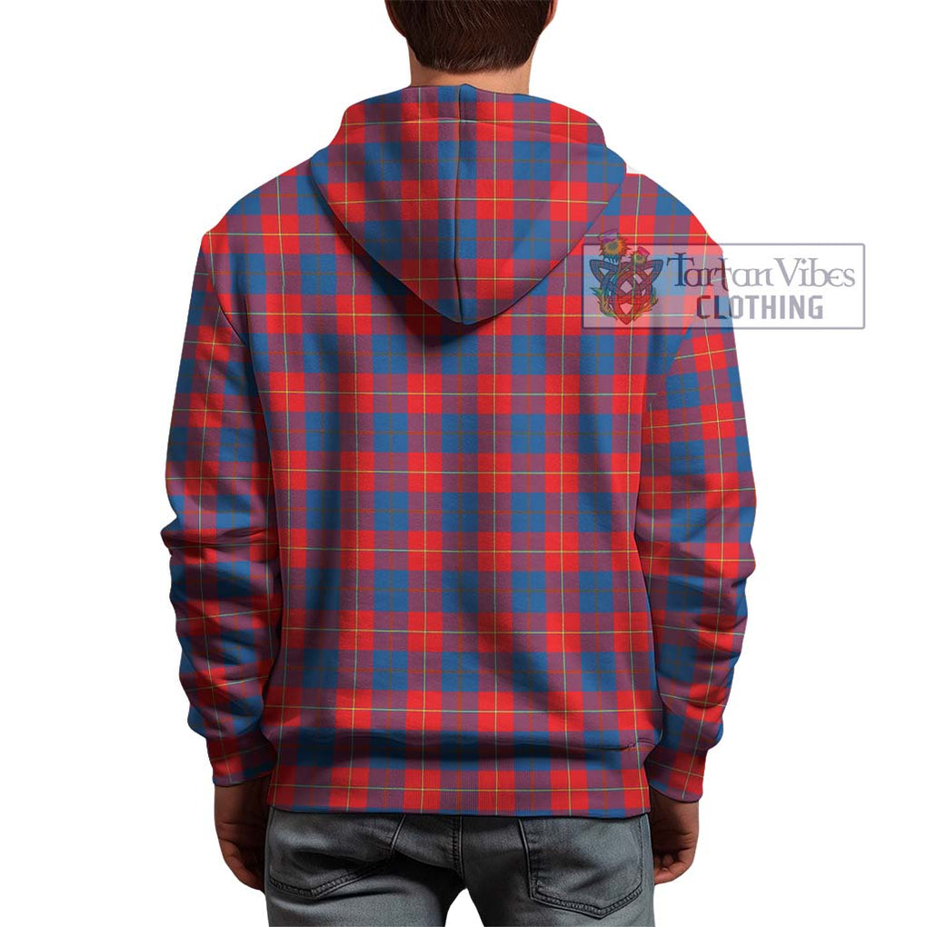 Galloway Red Tartan Hoodie with Family Crest DNA In Me Style - Tartanvibesclothing Shop