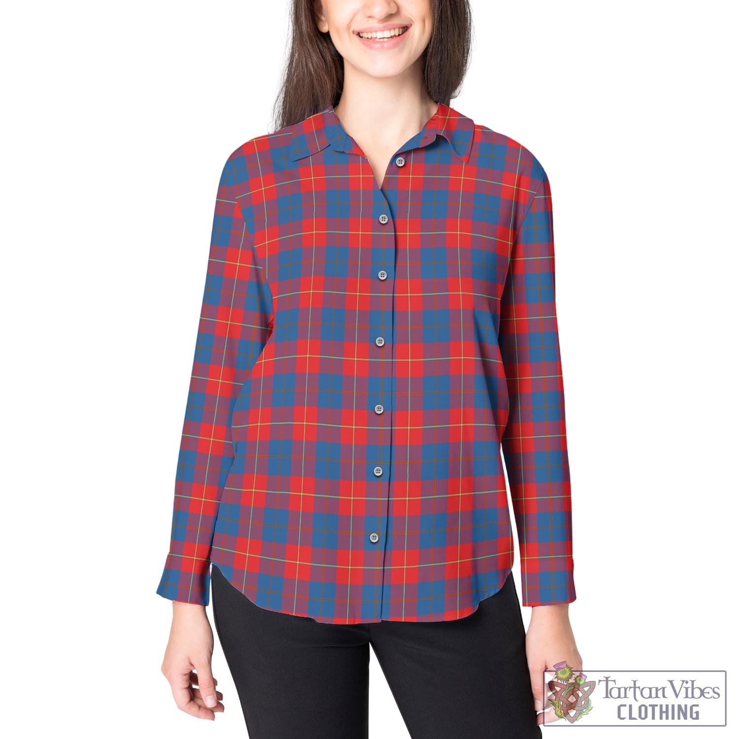 Galloway Red Tartan Womens Casual Shirt