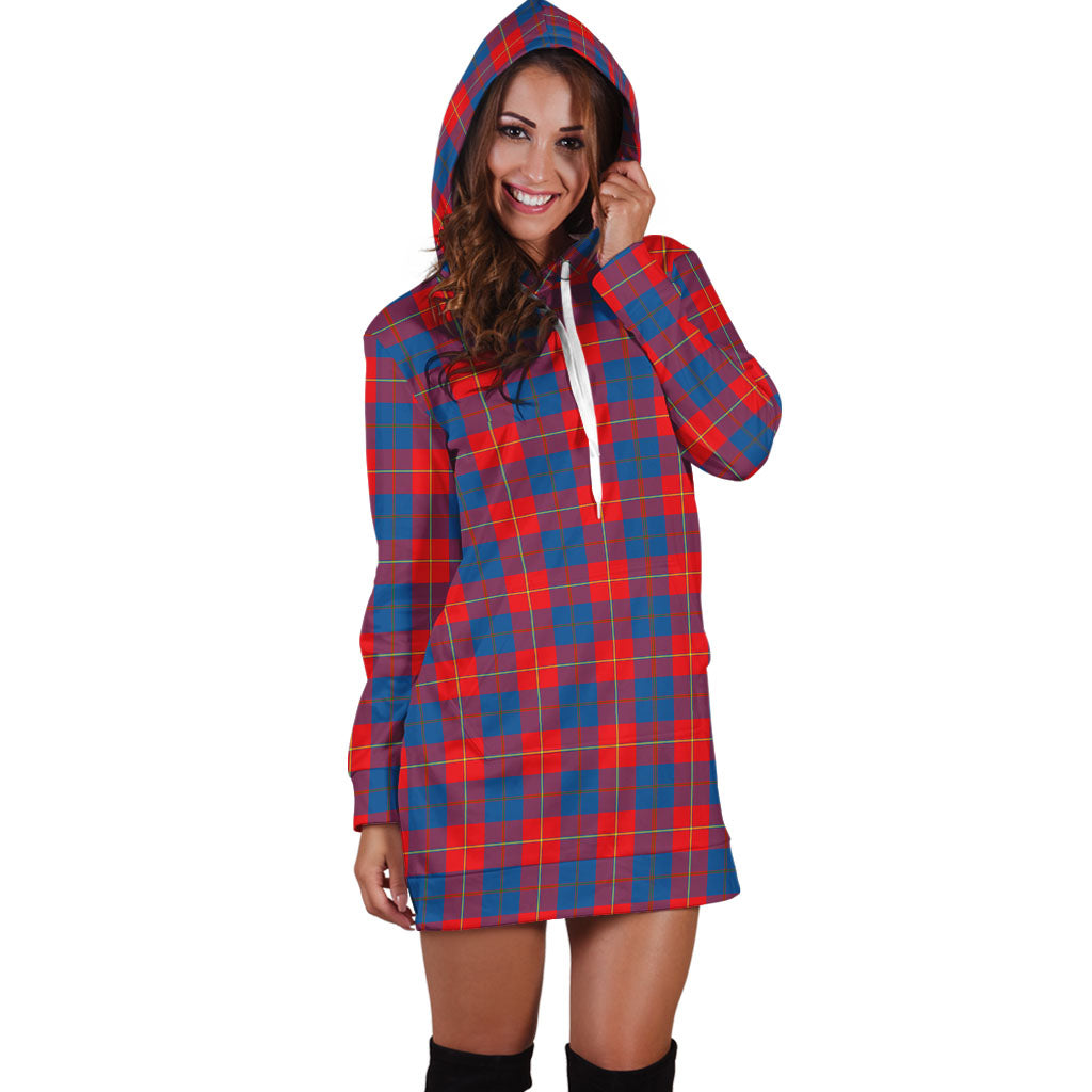 Galloway Red Tartan Hoodie Dress - Tartanvibesclothing