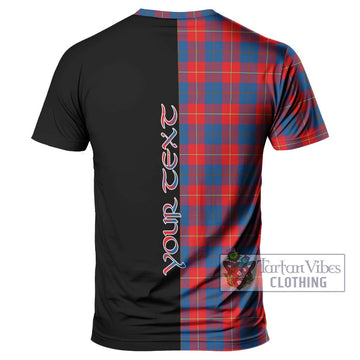 Galloway Red Tartan T-Shirt with Family Crest and Half Of Me Style