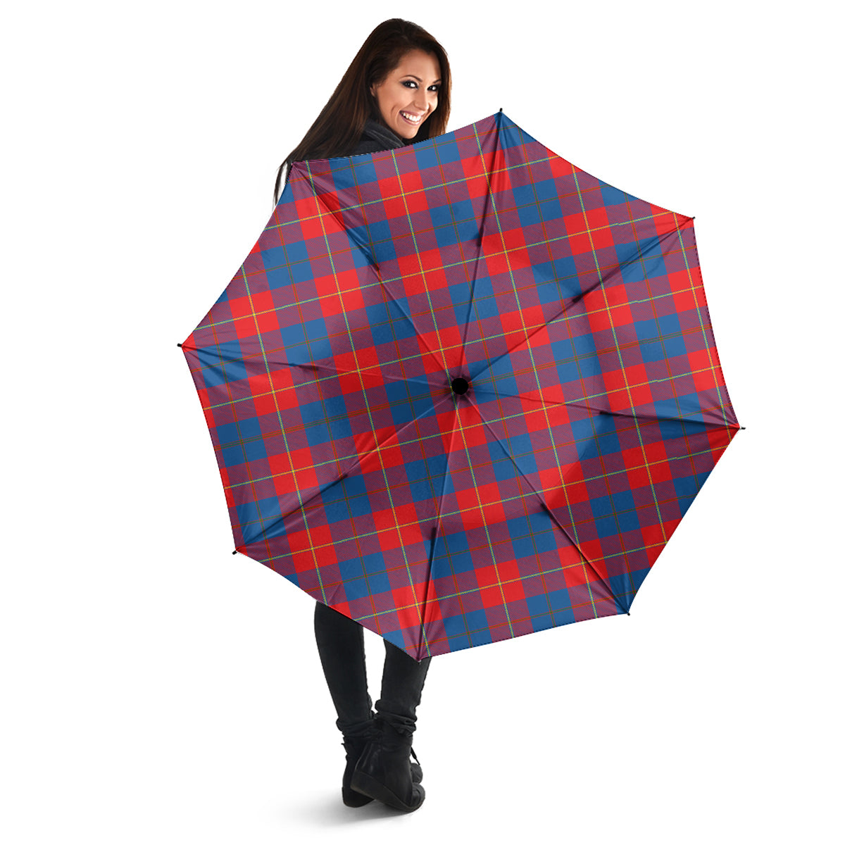 Galloway Red Tartan Umbrella - Tartanvibesclothing