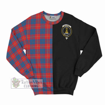 Galloway Red Tartan Sweatshirt with Family Crest and Half Of Me Style