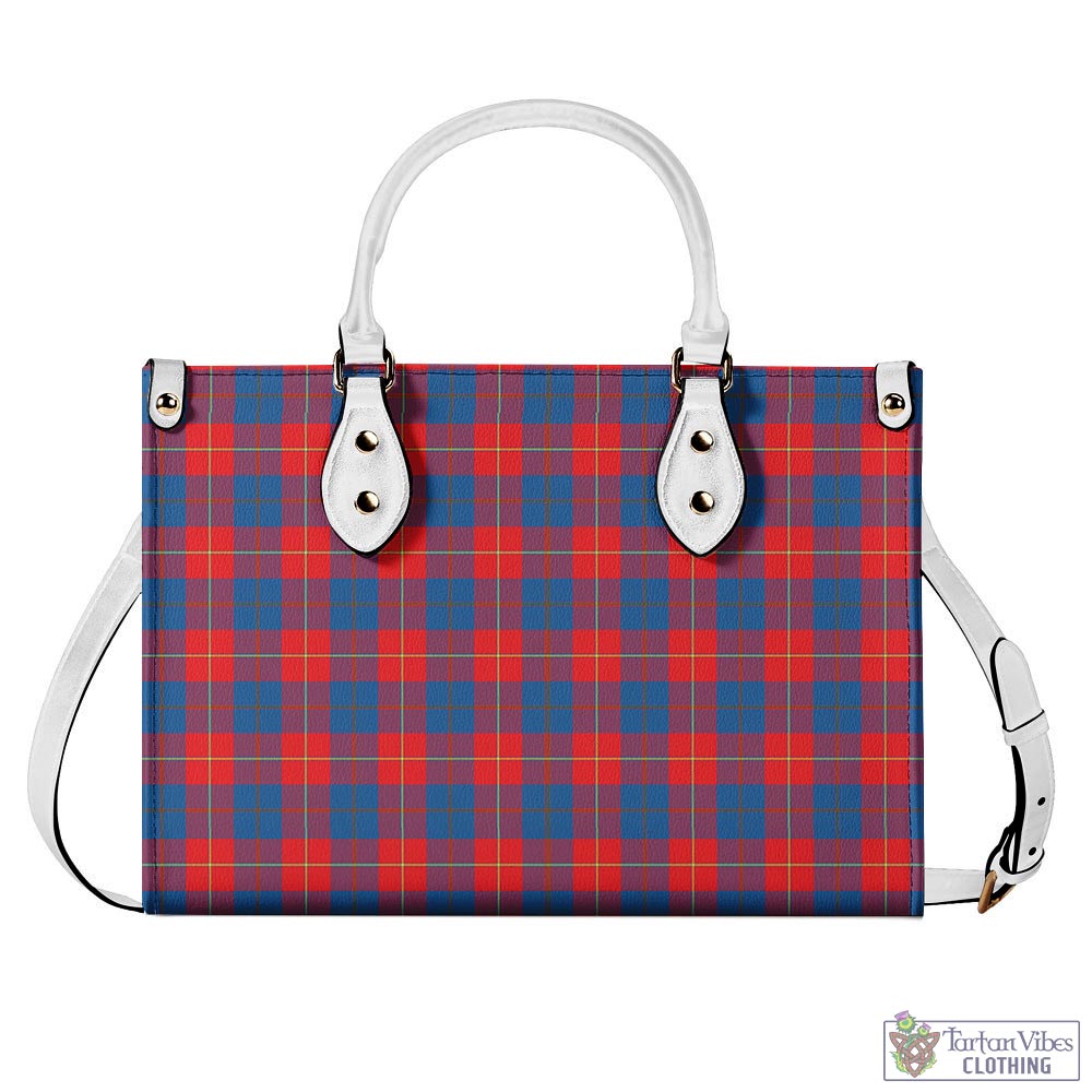 Tartan Vibes Clothing Galloway Red Tartan Luxury Leather Handbags