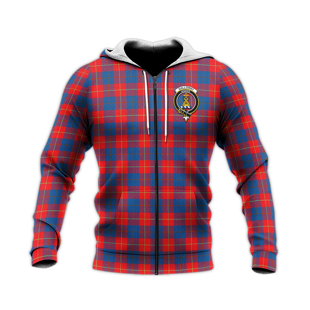 galloway-red-tartan-knitted-hoodie-with-family-crest