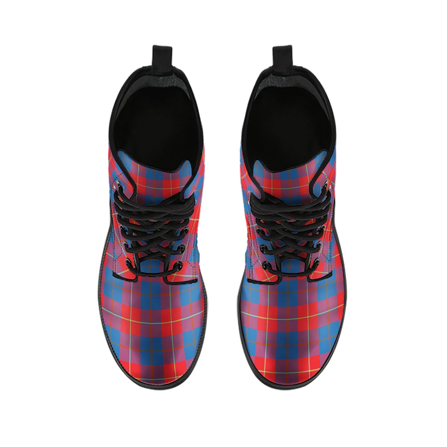 galloway-red-tartan-leather-boots