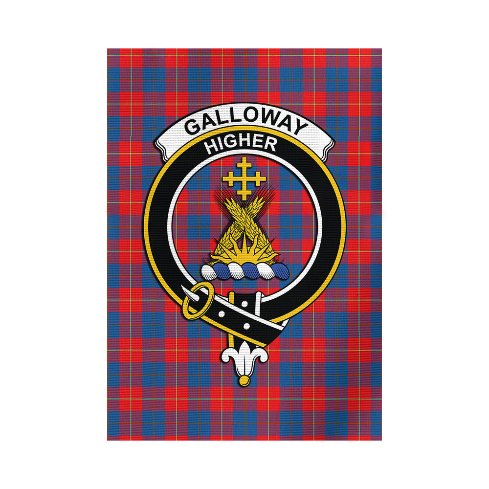 galloway-red-tartan-flag-with-family-crest