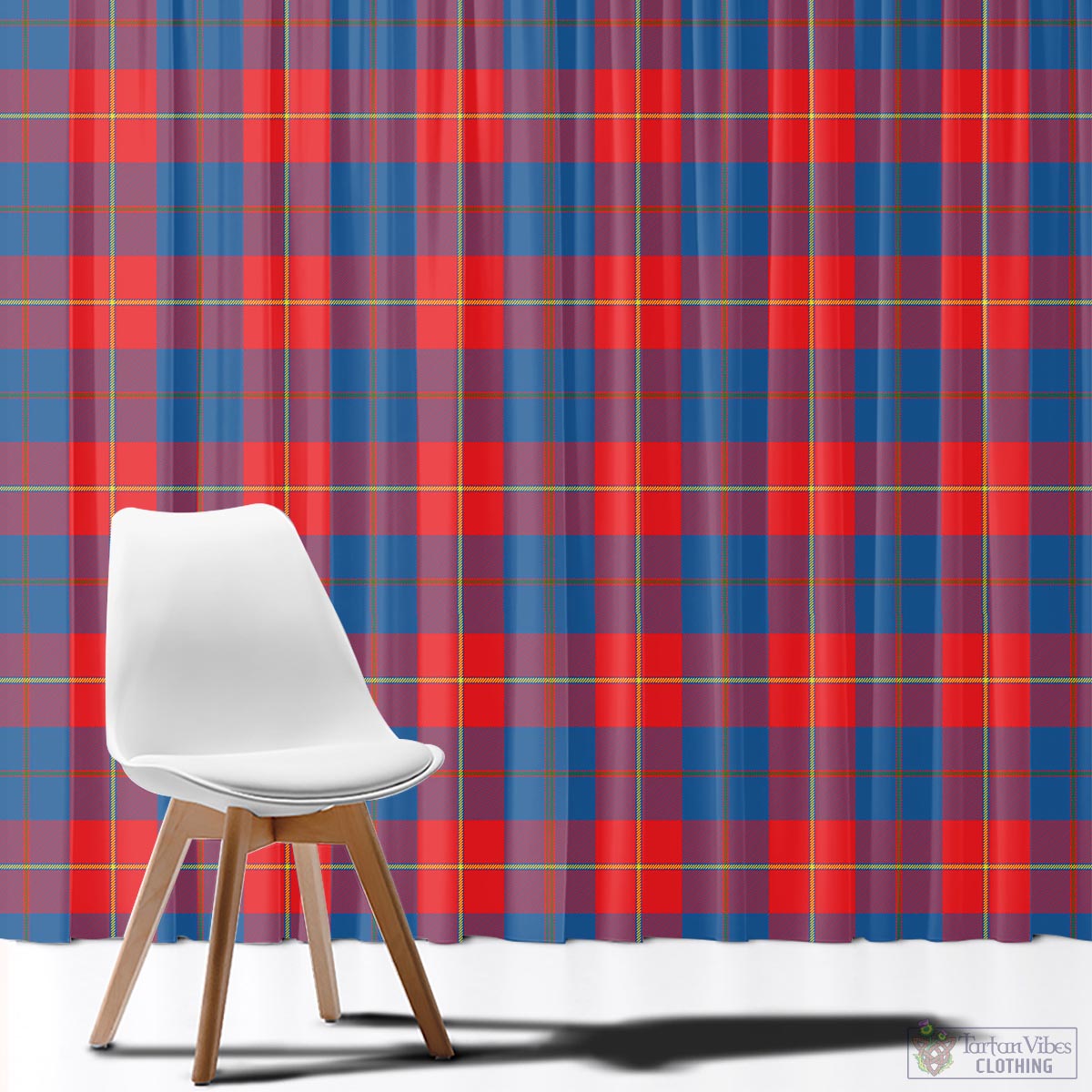 Galloway Red Tartan Window Curtain