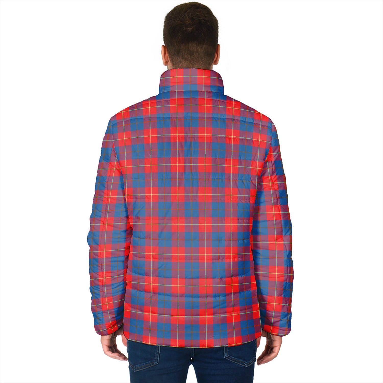 Galloway Red Tartan Padded Jacket - Tartanvibesclothing