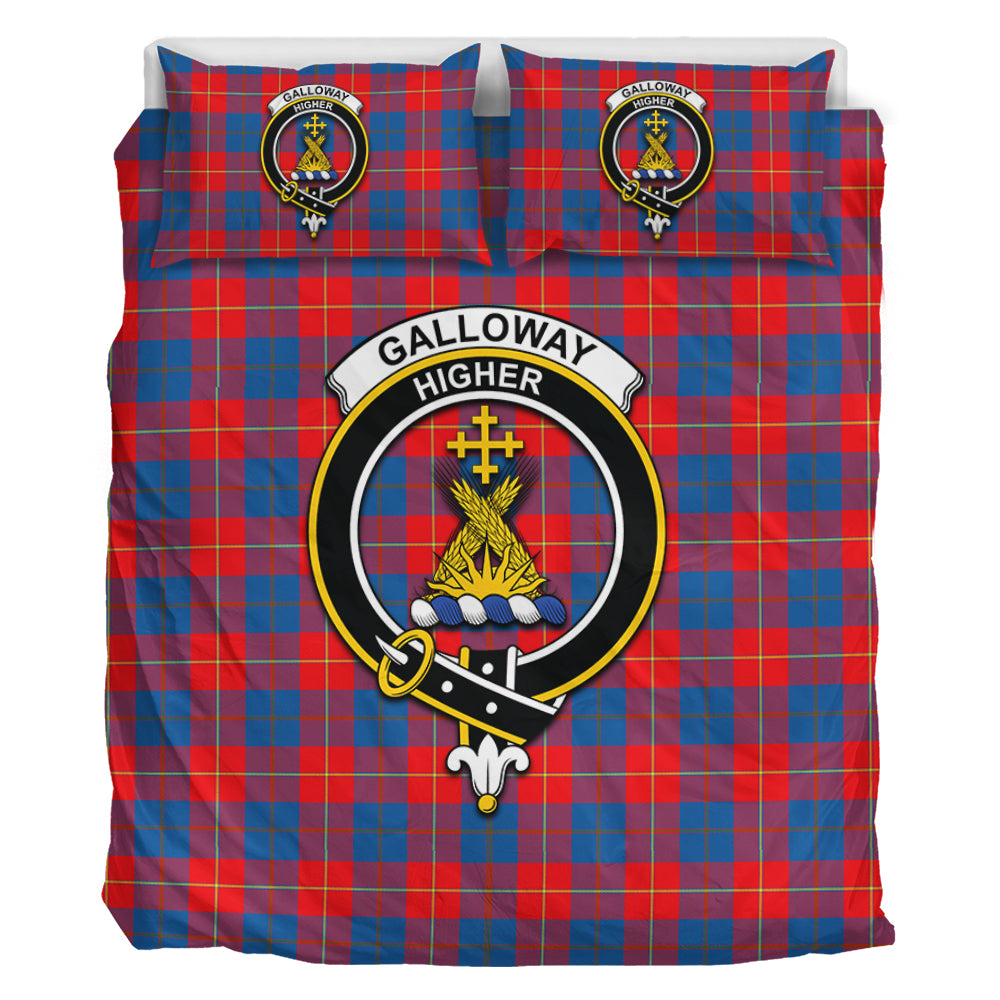 galloway-red-tartan-bedding-set-with-family-crest