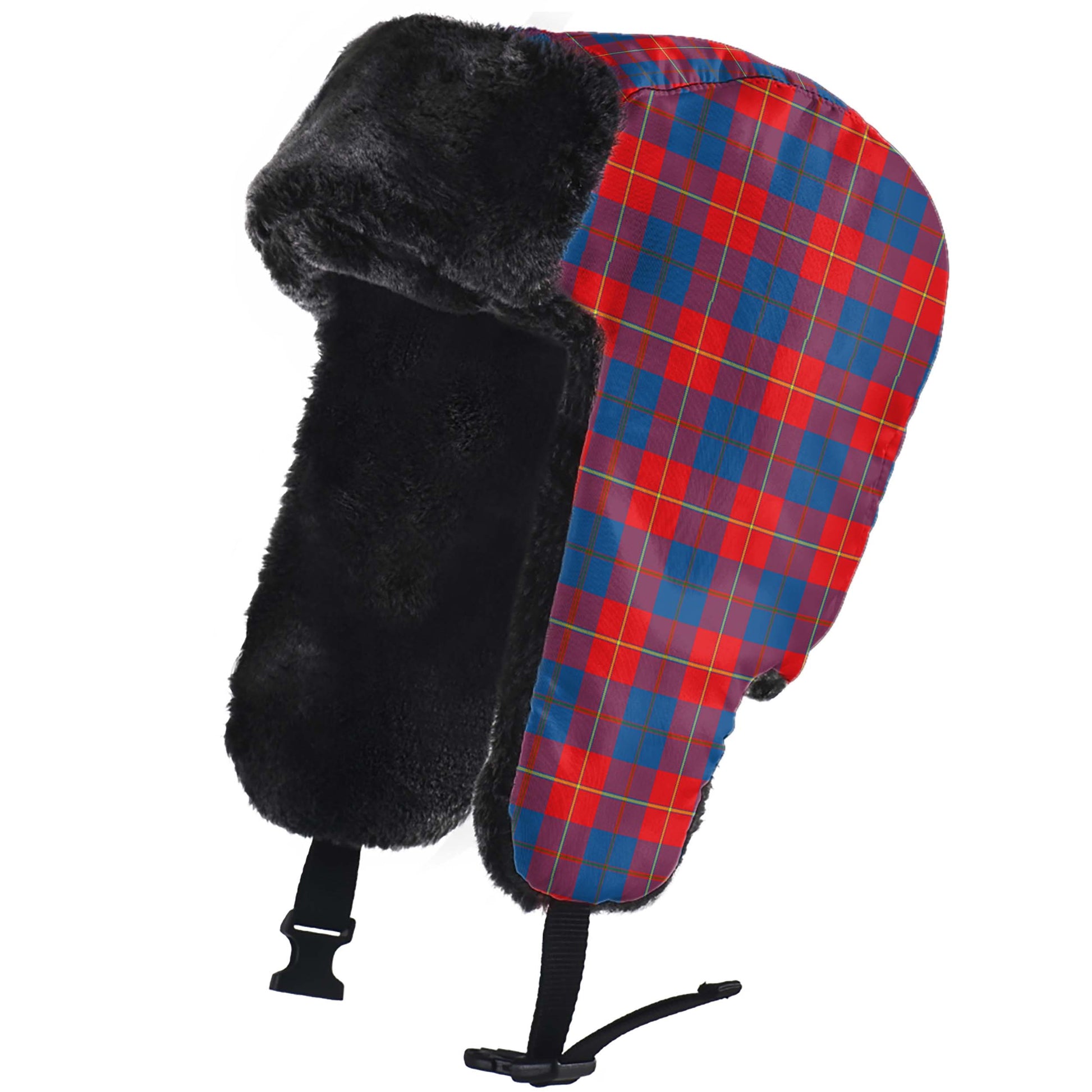 Galloway Red Tartan Winter Trapper Hat - Tartanvibesclothing