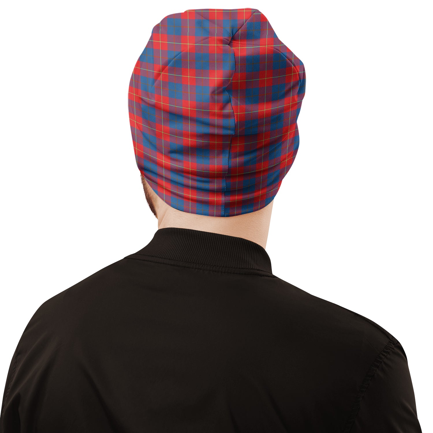 galloway-red-tartan-beanies-hat-with-family-crest