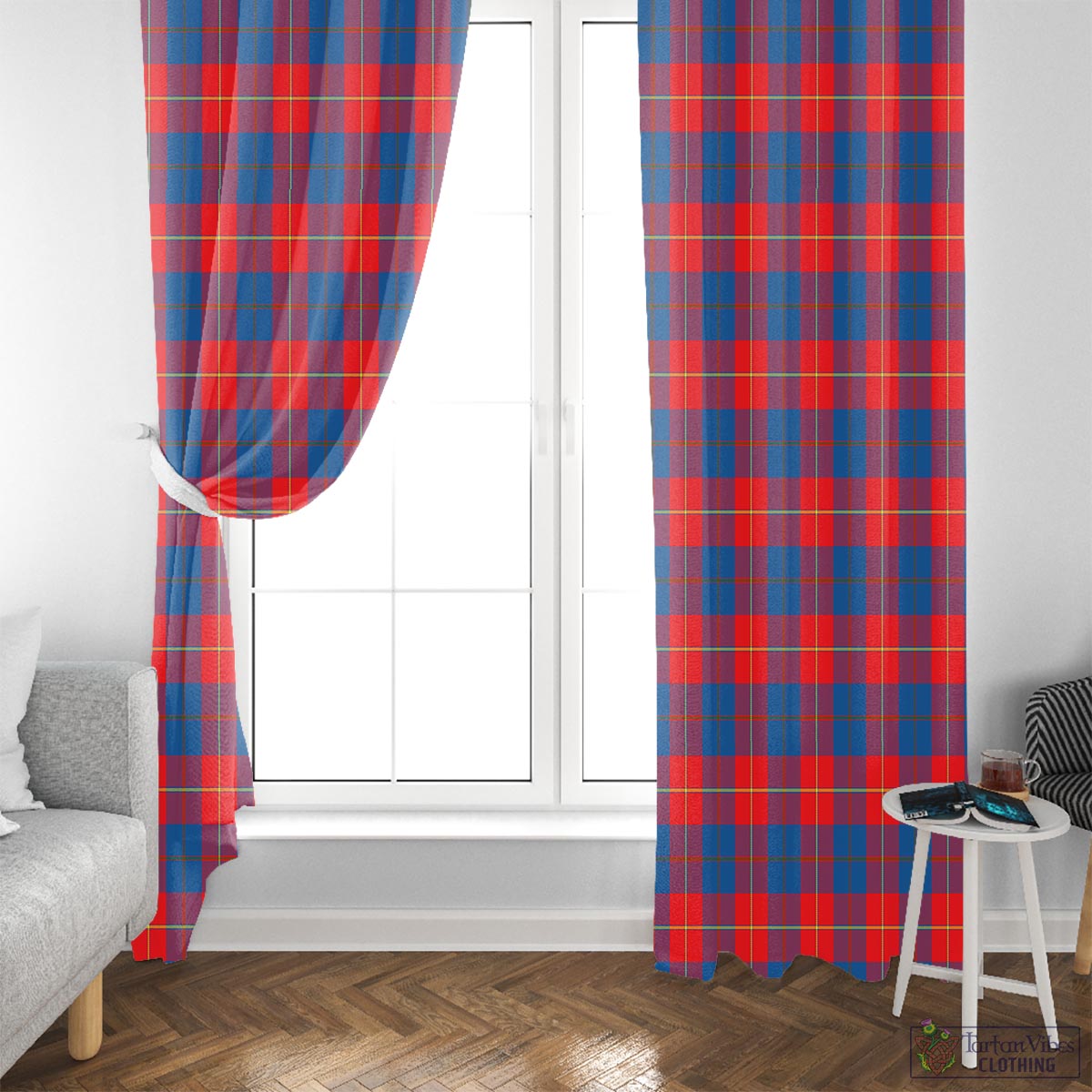 Galloway Red Tartan Window Curtain