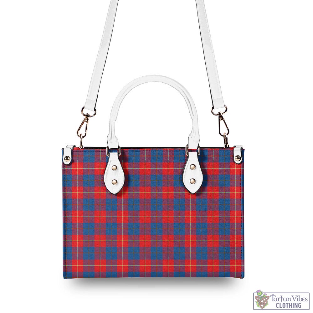 Tartan Vibes Clothing Galloway Red Tartan Luxury Leather Handbags