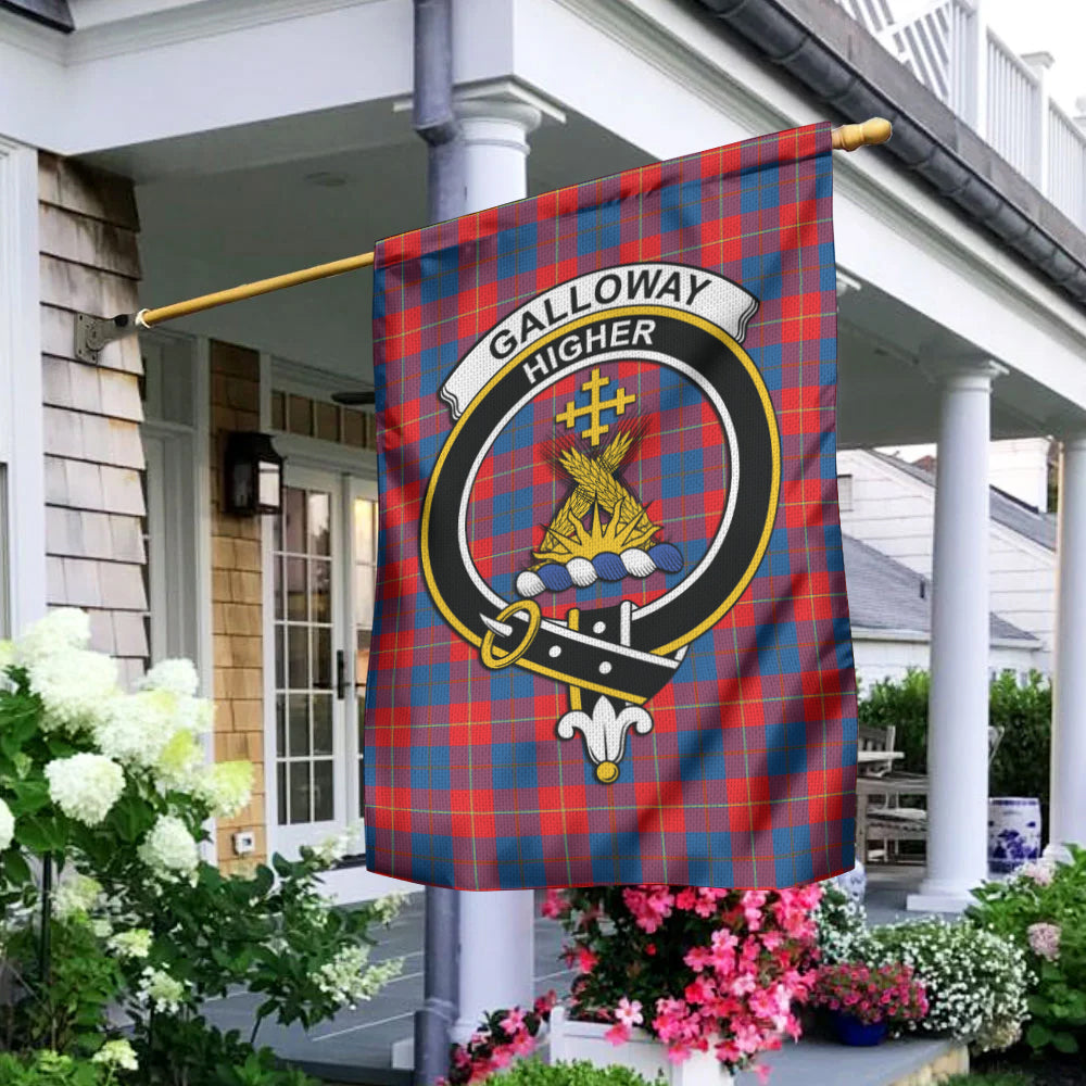 galloway-red-tartan-flag-with-family-crest