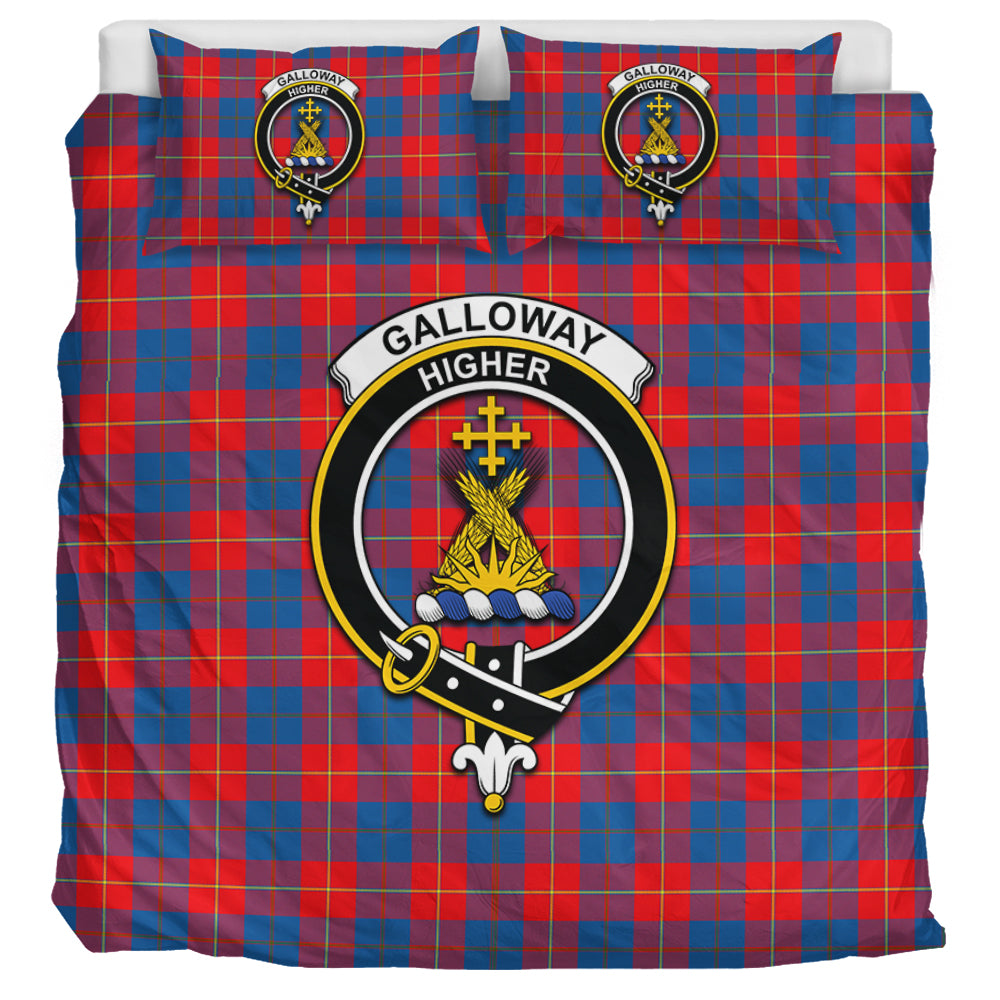 galloway-red-tartan-bedding-set-with-family-crest