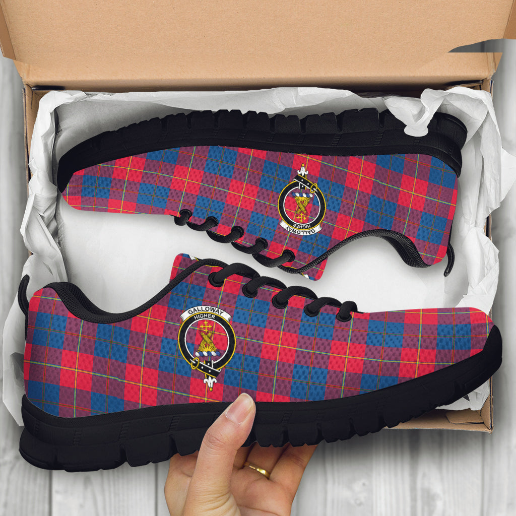 galloway-red-tartan-sneakers-with-family-crest