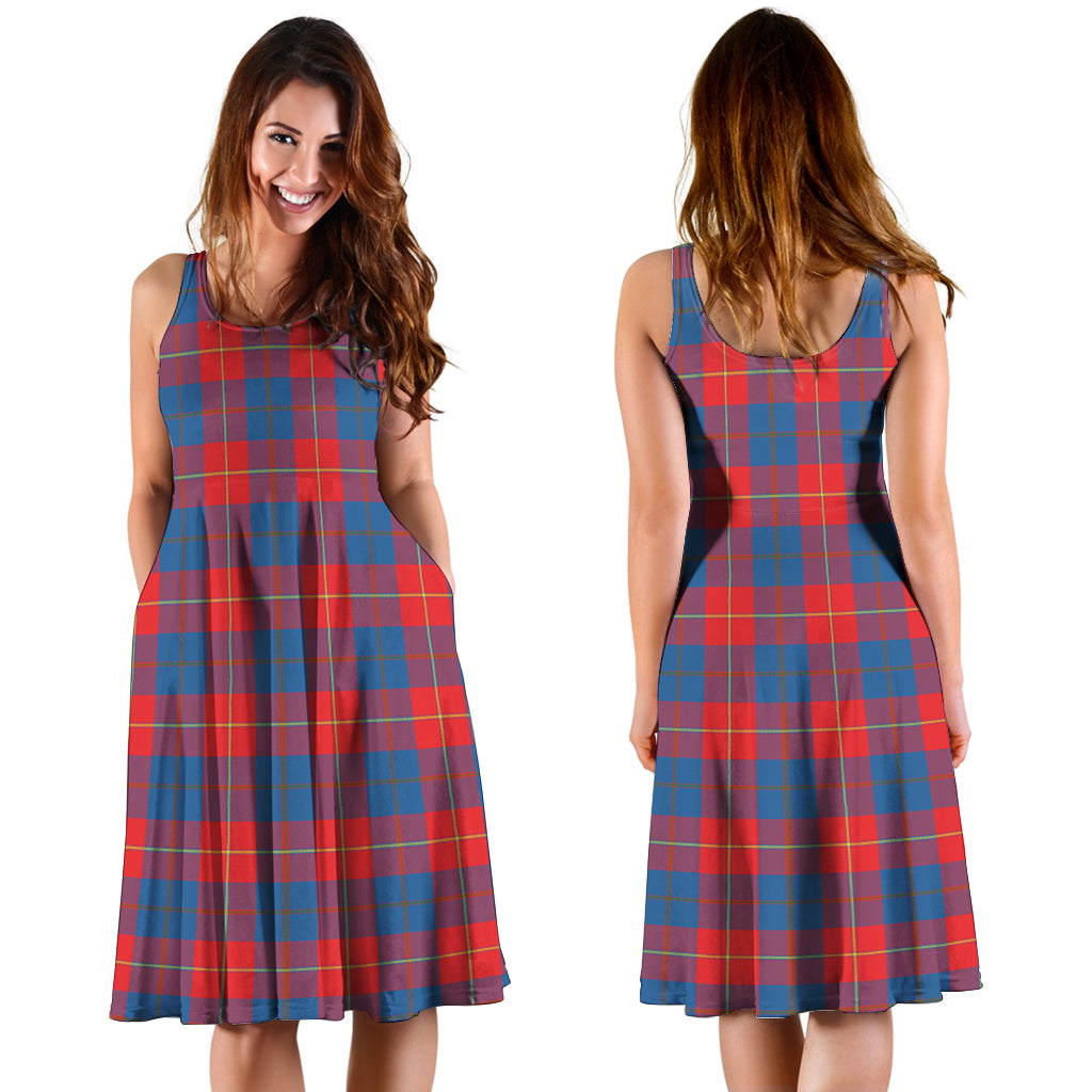 galloway-red-tartan-sleeveless-midi-womens-dress