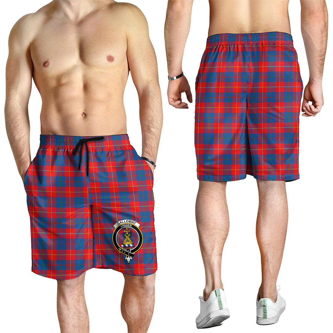 galloway-red-tartan-mens-shorts-with-family-crest