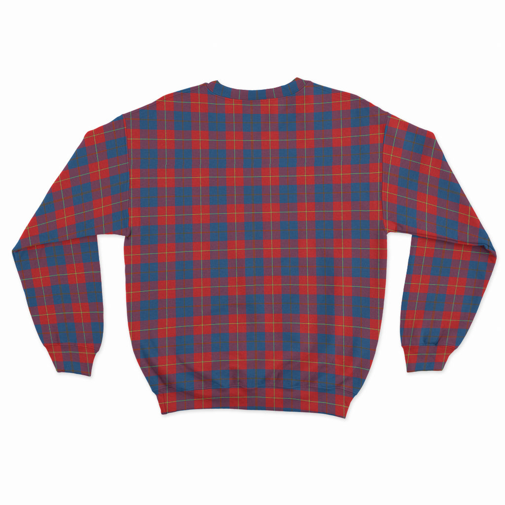 Galloway Red Tartan Sweatshirt with Family Crest - Tartan Vibes Clothing