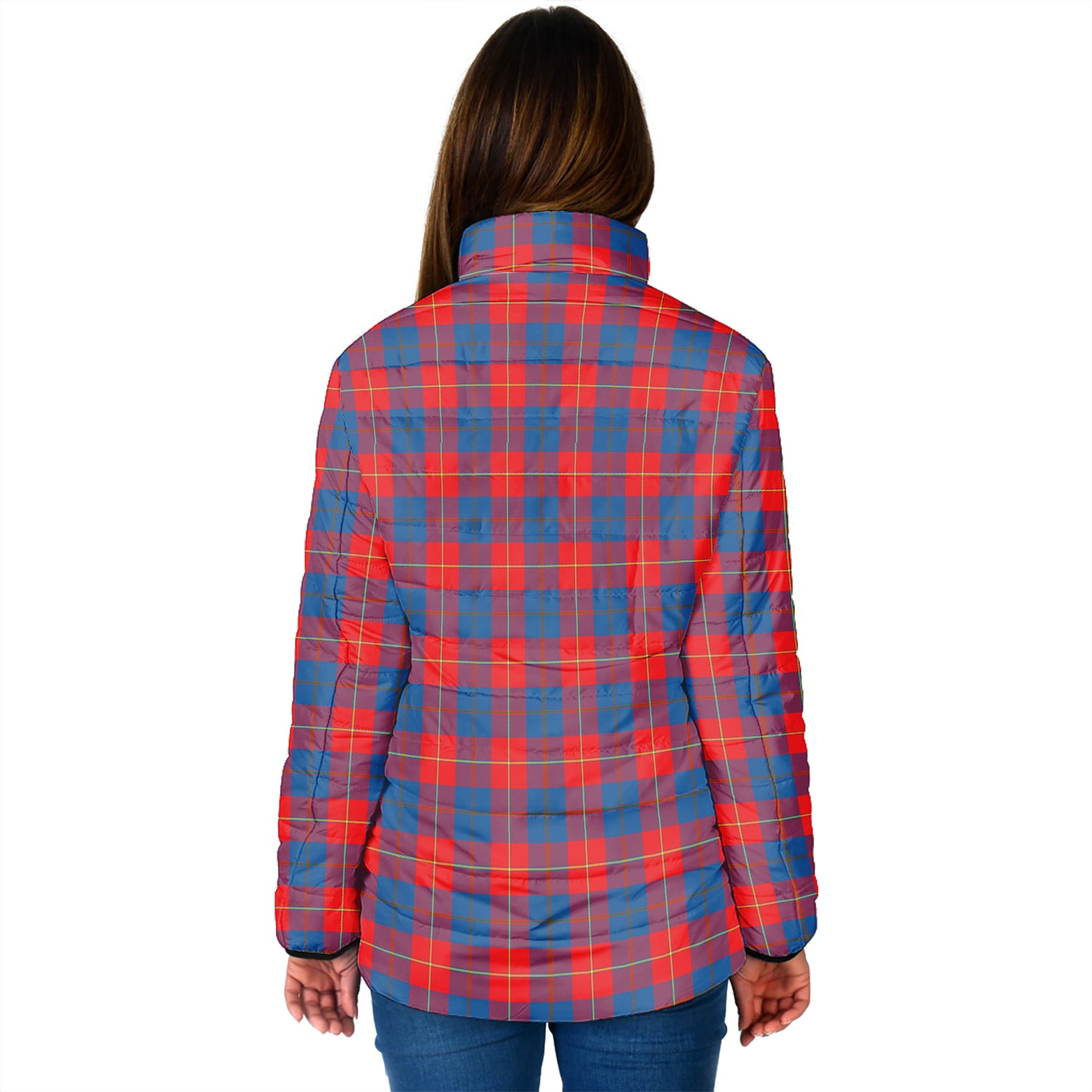 Galloway Red Tartan Padded Jacket - Tartanvibesclothing