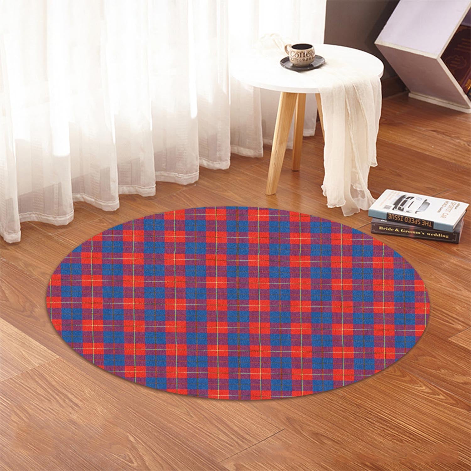 galloway-red-tartan-round-rug