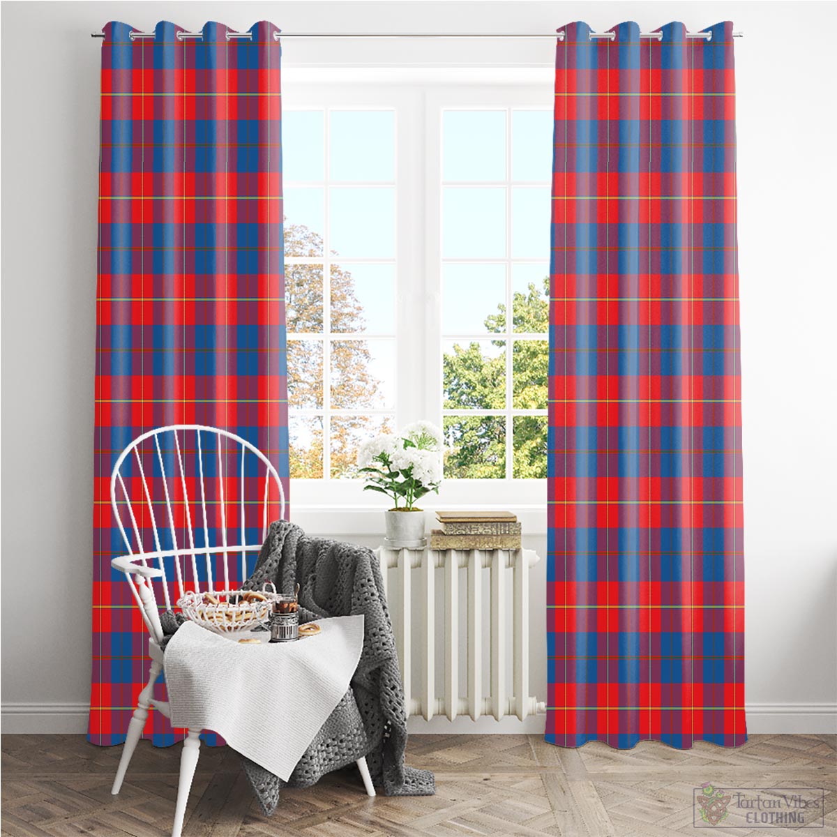 Galloway Red Tartan Window Curtain