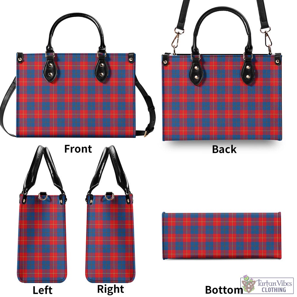 Tartan Vibes Clothing Galloway Red Tartan Luxury Leather Handbags