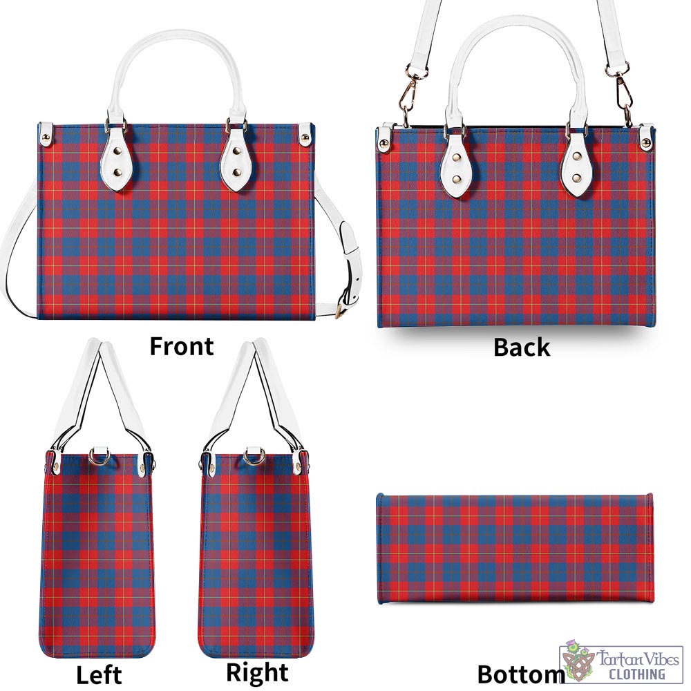 Tartan Vibes Clothing Galloway Red Tartan Luxury Leather Handbags