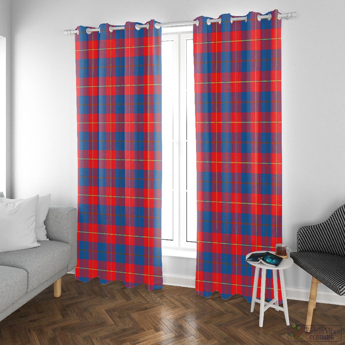 Galloway Red Tartan Window Curtain