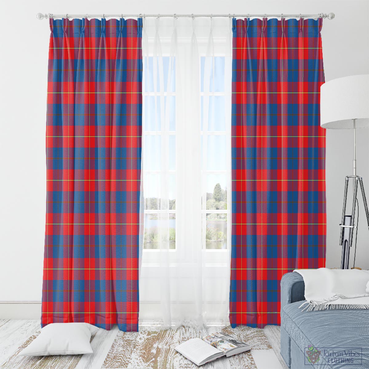 Galloway Red Tartan Window Curtain