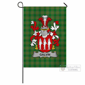 Galvin Irish Clan Tartan Flag with Coat of Arms