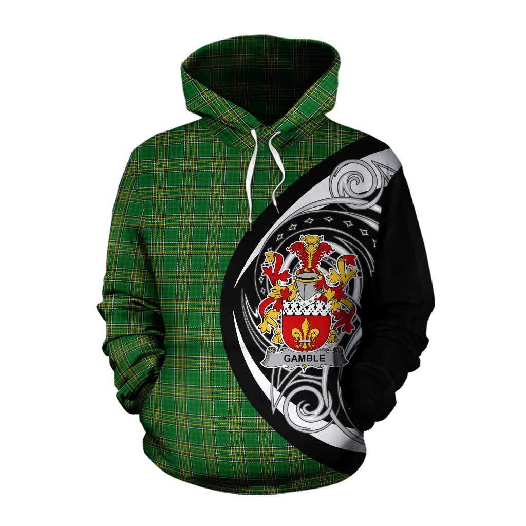 Gamble Irish Clan Cotton Hoodie Celtic Circle Style Pullover Hoodie XS - Tartan Vibes Clothing