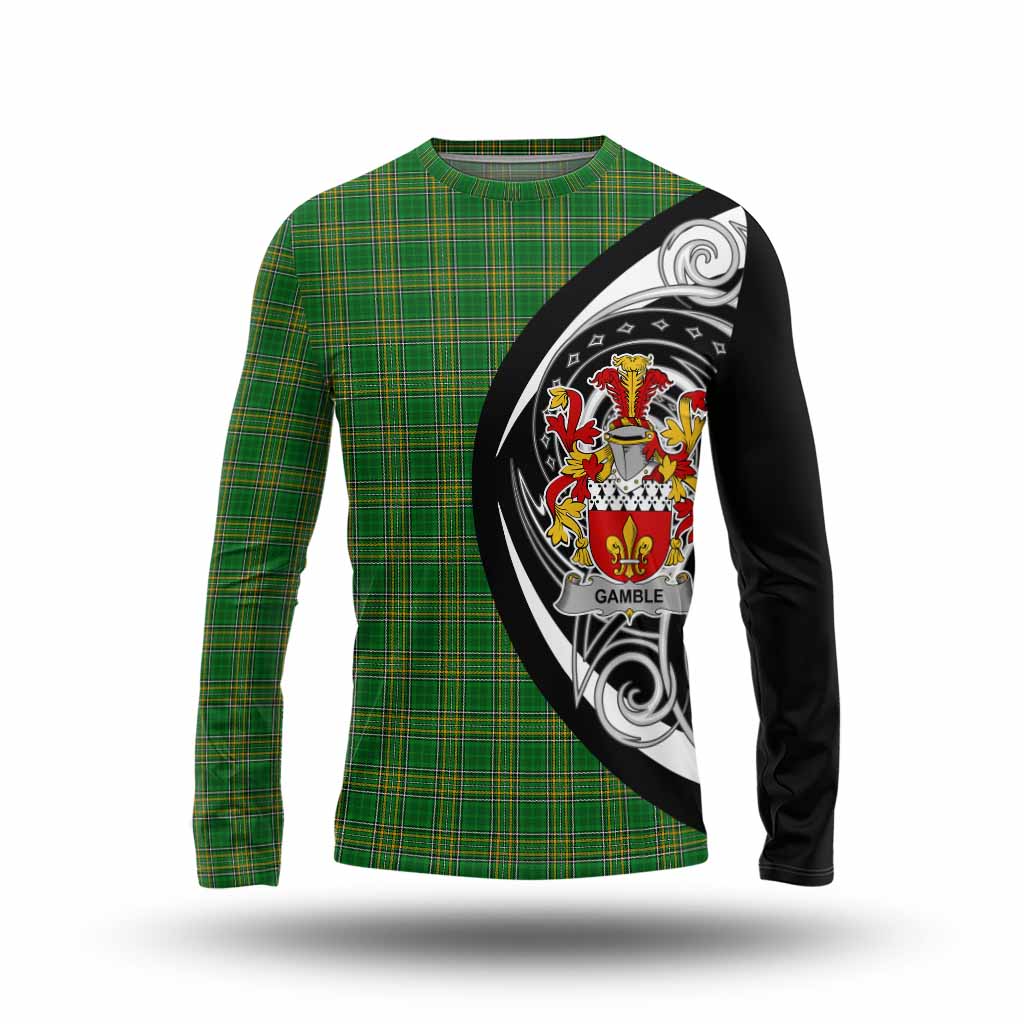 Gamble Irish Clan Long Sleeve T-Shirt Celtic Circle Style Unisex - Tartan Vibes Clothing