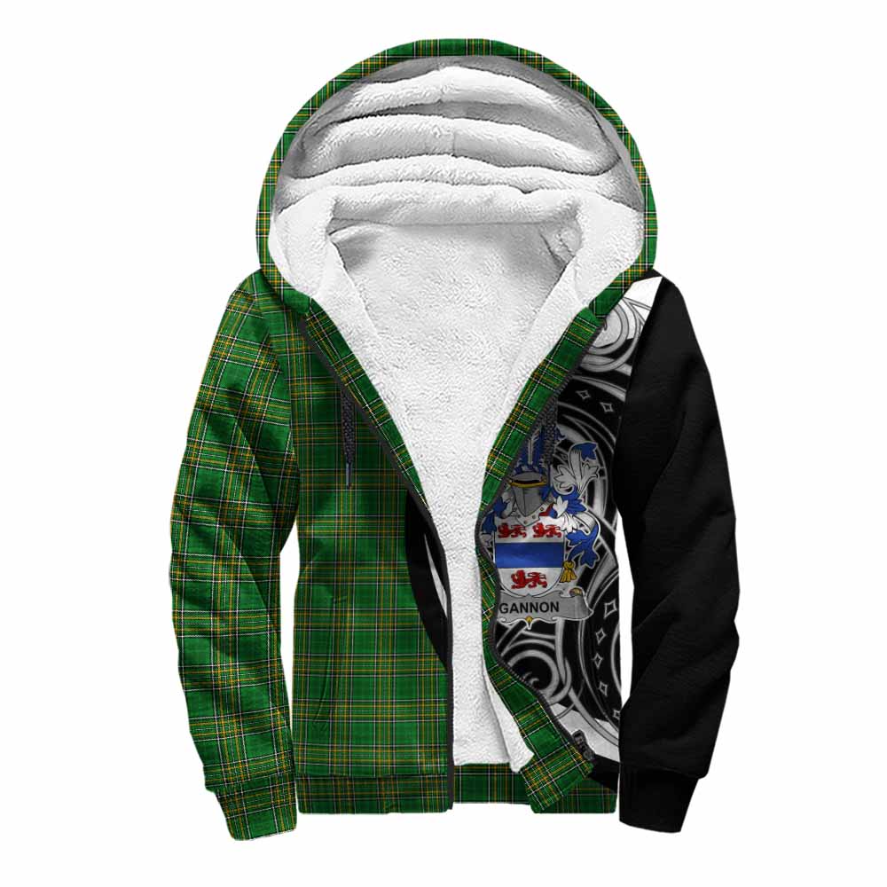Gannon Irish Clan Sherpa Hoodie Celtic Circle Style Unisex S - Tartan Vibes Clothing