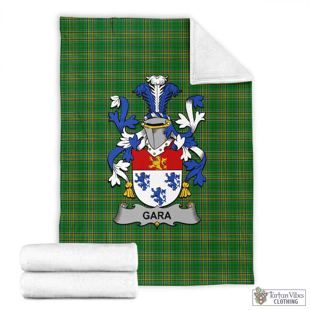 Gara Irish Clan Tartan Blanket with Coat of Arms X-Large 59 x 79 inches 150 x 200 cm - Tartan Vibes Clothing