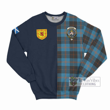 Garden (Gardyne) Tartan Sweatshirt Alba with Scottish Lion Royal Arm Half Style