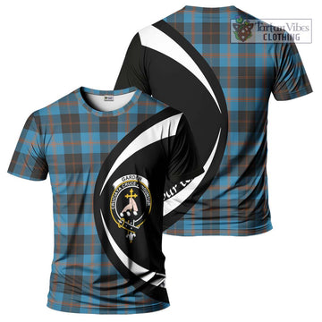 Garden (Gardyne) Tartan T-Shirt with Family Crest Circle Style