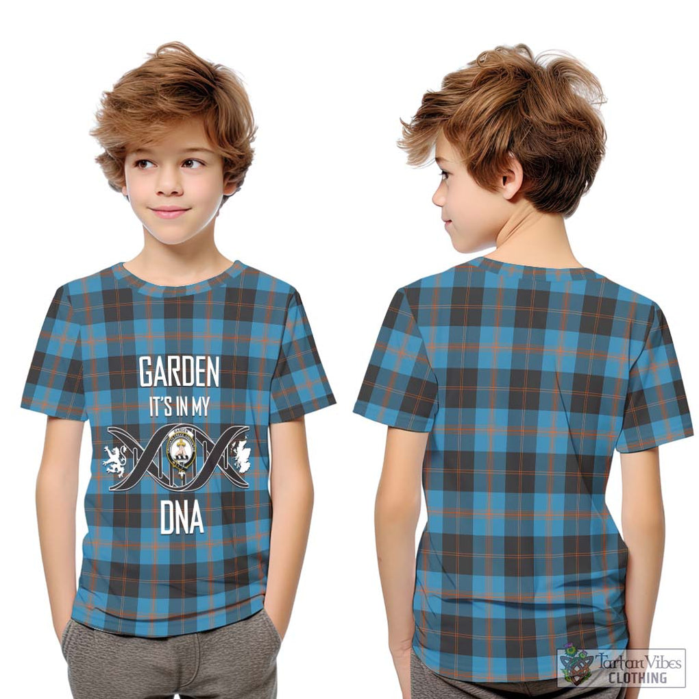 Garden (Gardyne) Tartan Kid T-Shirt with Family Crest DNA In Me Style Youth XL Size14 - Tartanvibesclothing Shop