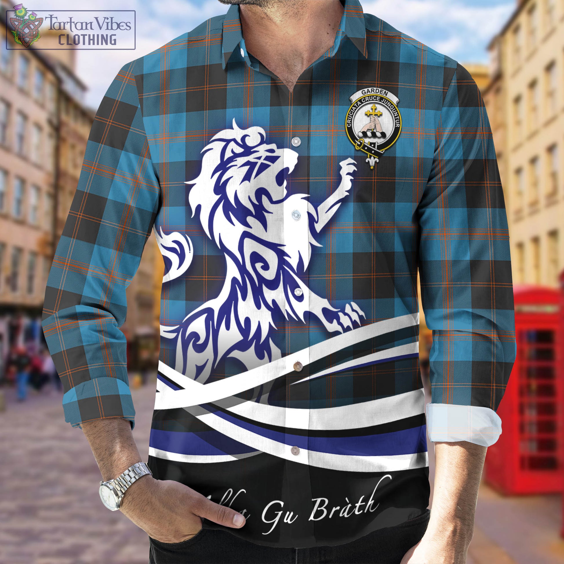 garden-tartan-long-sleeve-button-up-shirt-with-alba-gu-brath-regal-lion-emblem