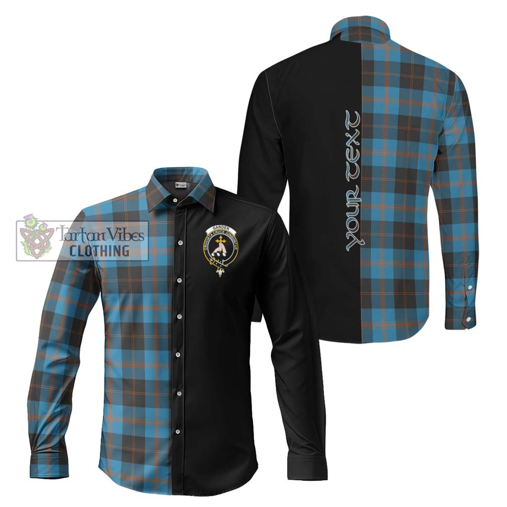 Garden (Gardyne) Tartan Long Sleeve Button Shirt with Family Crest and Half Of Me Style Men's Shirt S - Tartanvibesclothing Shop