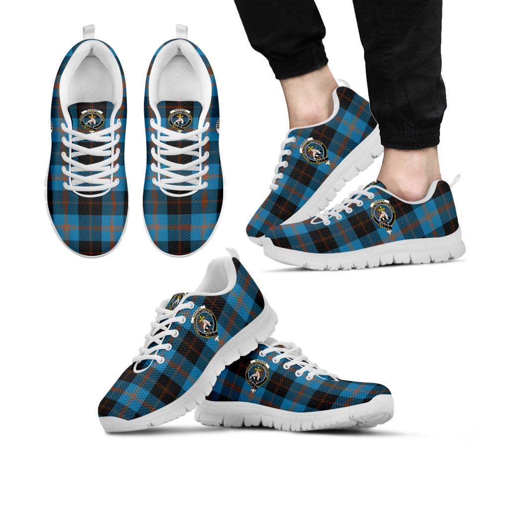 Garden (Gardyne) Tartan Sneakers with Family Crest Kid's Sneakers - Tartan Vibes Clothing