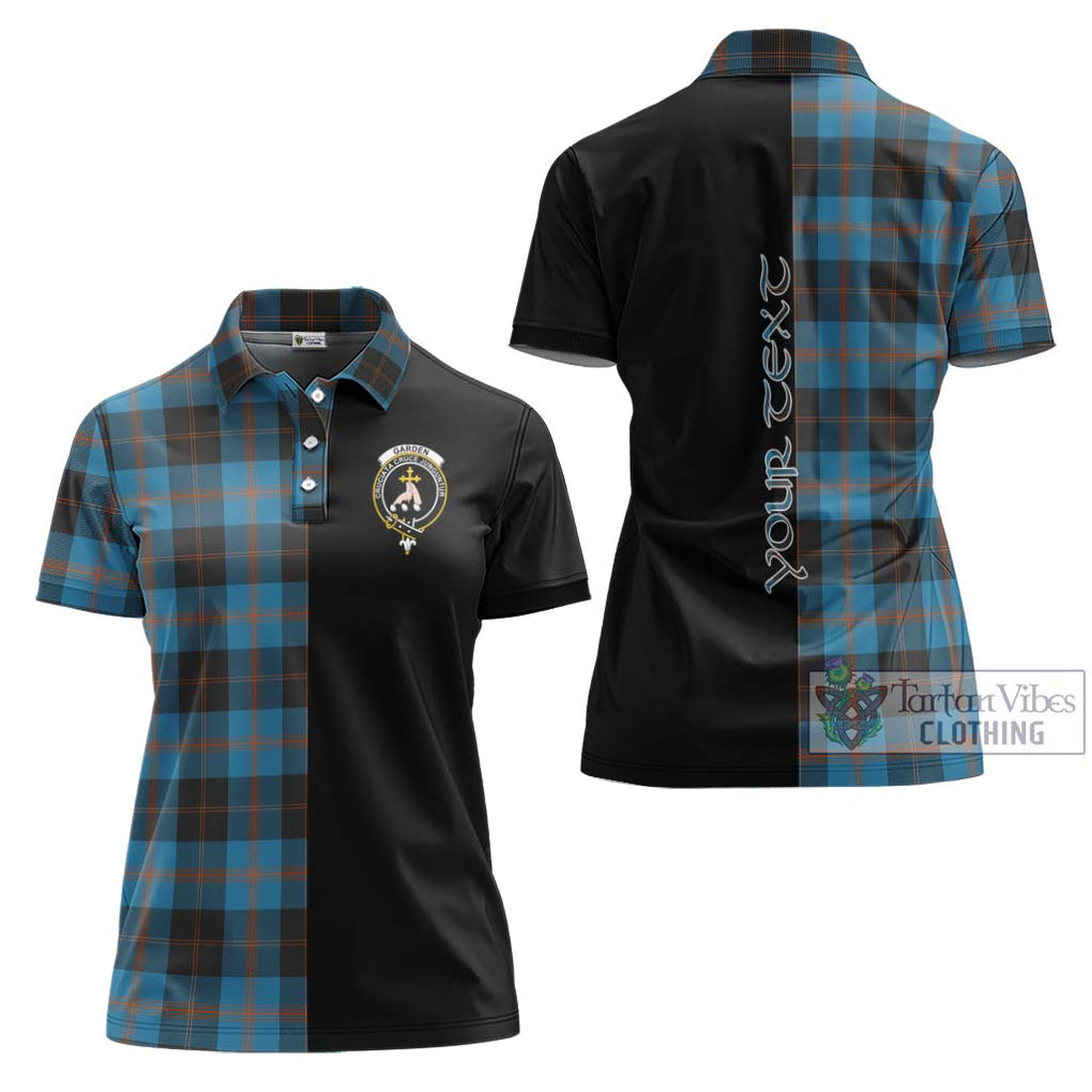 Garden (Gardyne) Tartan Women's Polo Shirt with Family Crest and Half Of Me Style Women - Tartanvibesclothing Shop