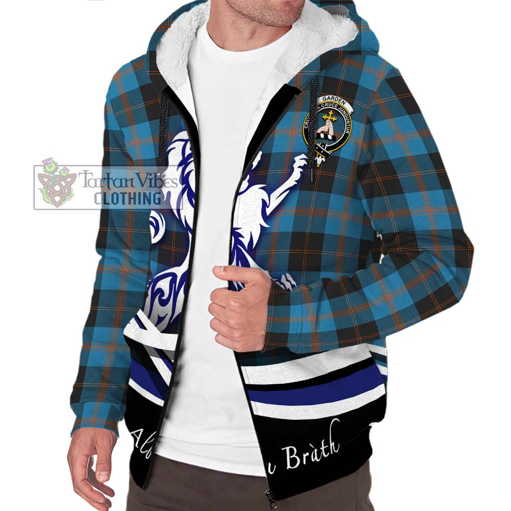 Garden (Gardyne) Tartan Sherpa Hoodie with Alba Gu Brath Regal Lion Emblem Unisex S - Tartanvibesclothing Shop